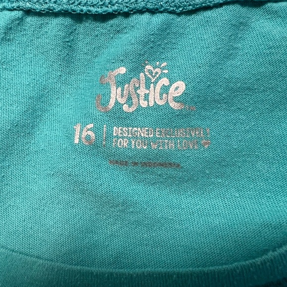 JUSTICE bundle of 2 long sleeve tees for girls/size 16 - Picture 12 of 13